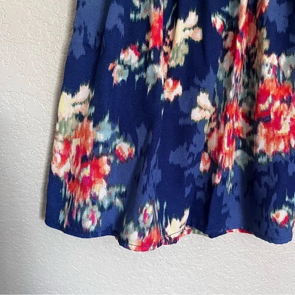 Joe Benbasset Mini Skirt Women’s Blue Foral Size Small